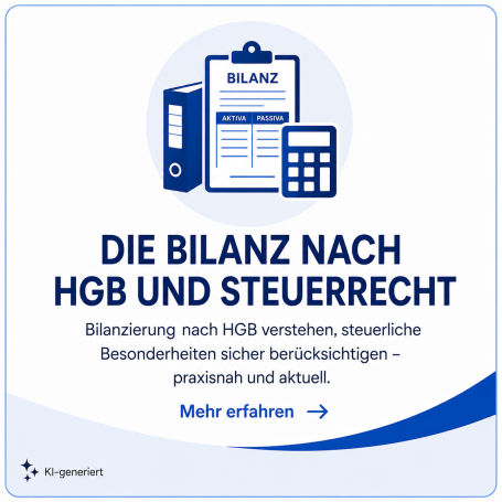 Bilanz nach HGB und Steuerrecht Bilanz nach HGB und Steuerrecht, mit Hinweis auf praktische Besonderheiten.